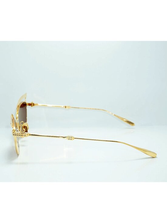 VALENTINO V GLASSLINER VLS-118B-55 Gold Sunglasses Italy designer main image 5